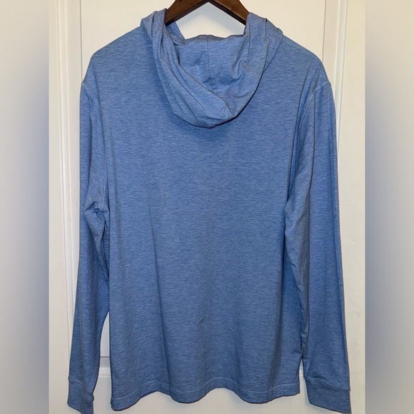 johnnie-O NWT Woodley Ultra-Soft Henley Hoodie in "Maliblu" - Picture 4 of 7